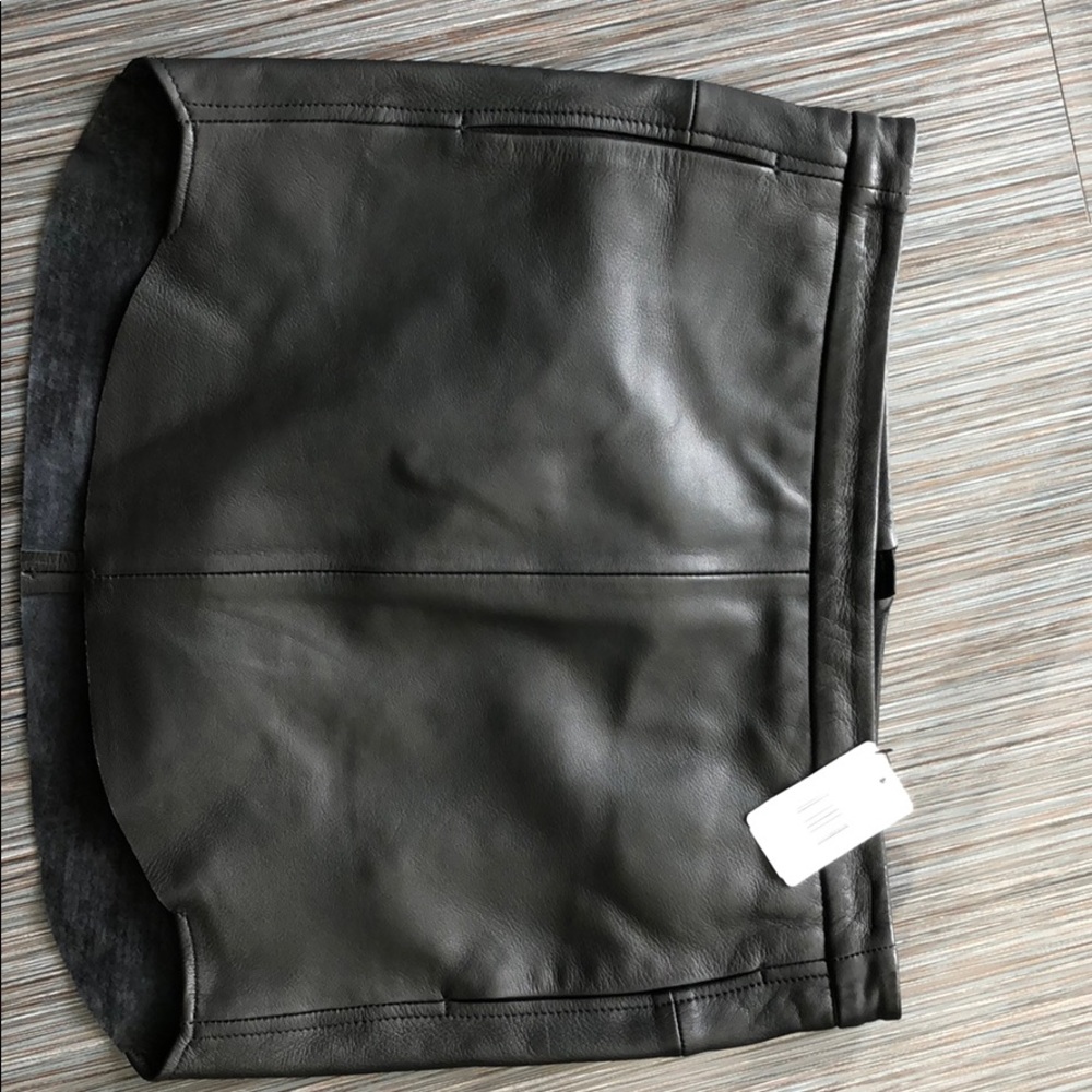 SET leather mini skirt